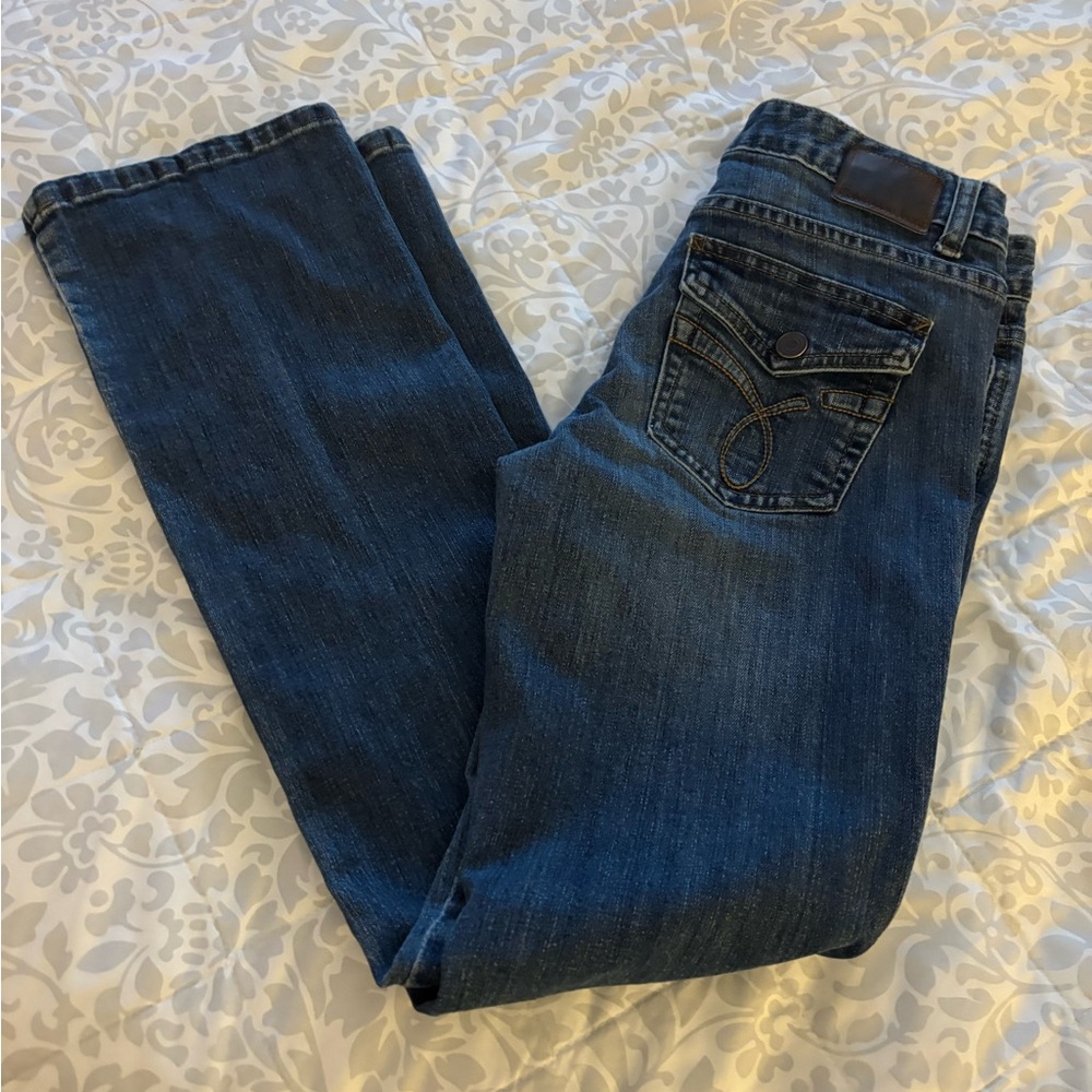 Calvin Klein Blue Straight Leg Jeans Classic Style